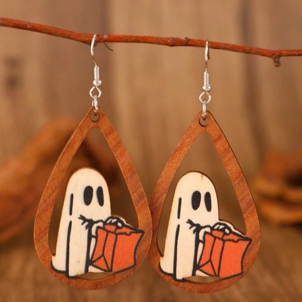 3for$20 1pair New Fashion Halloween Wooden Earrings